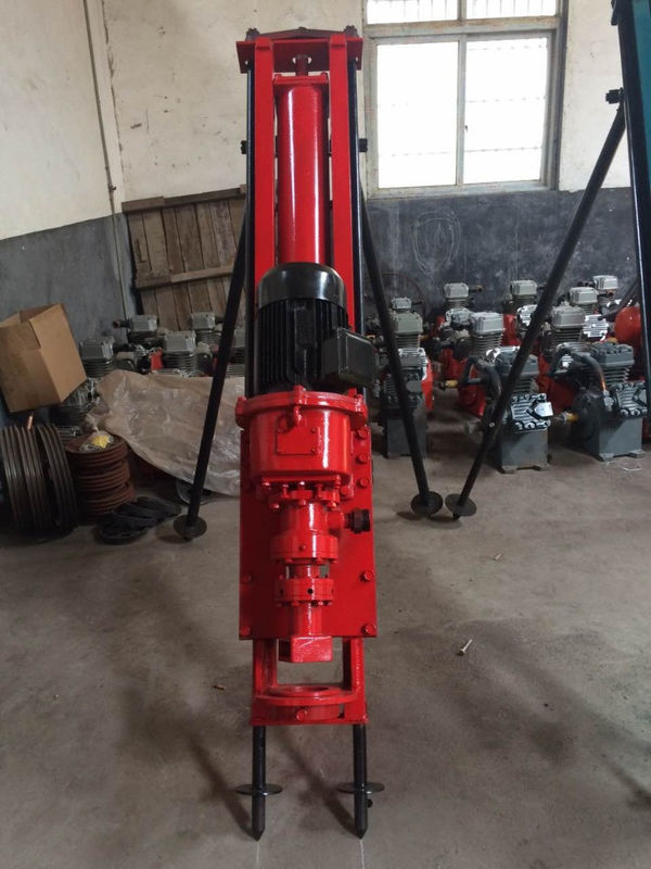 5.5KW 90130mm hole Electric Motor Small Air Controlled DTH Drilling Rig