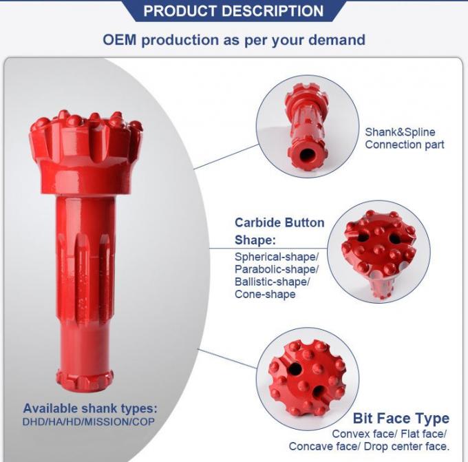 5 Inch Rig Drill Bit / Dth Hammers And Bits Customerized Color API approved