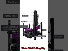 200m Deep Water Well Drilling Rig Crawler Hydraulic Water Well Drilling Machine 