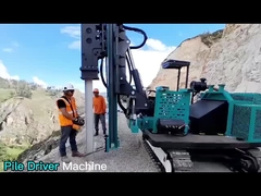 Pile Driving Machine 360Degrees Hydraulic Borehole Solar Piling Machinery Ground Pile Driver