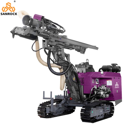 Quality  Top Hammer Hard Rock Mining Hydraulic DTH Drill Rig with 22kw Max.Impulse Power factory