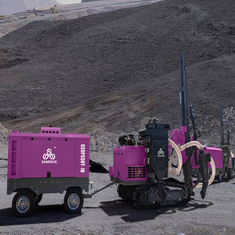 Torque Tube Rig Separated DTH Drilling Rig Rotary Torque 2500N.m Borehole Drilling ...