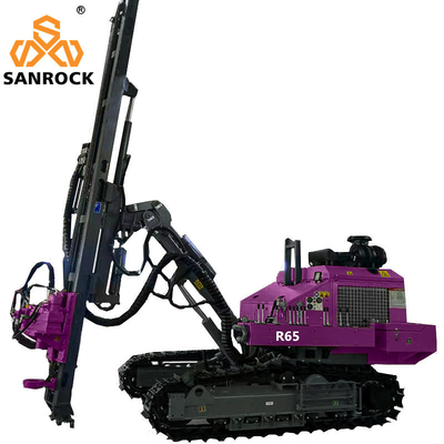 Crawler Hydraulic DTH Drilling Rig Borehole 35m Deep For Ore