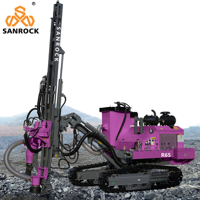 Crawler Hydraulic DTH Drilling Rig Borehole 35m Deep For Ore