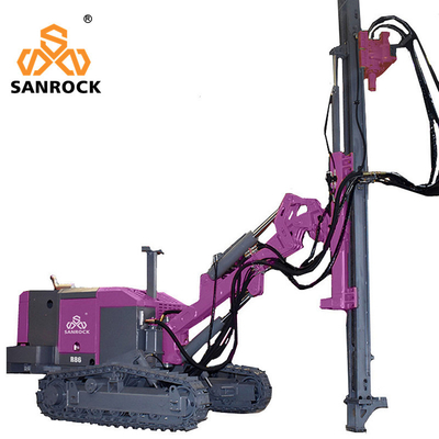 Mobile drilling rig blast hole depth 30meters hydraulic rotary borehole drilling equipment