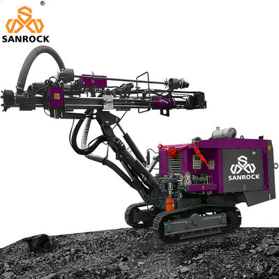 Travelling Speed 1.5-3 km/h Hydraulic DTH Drilling Rig for Blasting Hole Drilling
