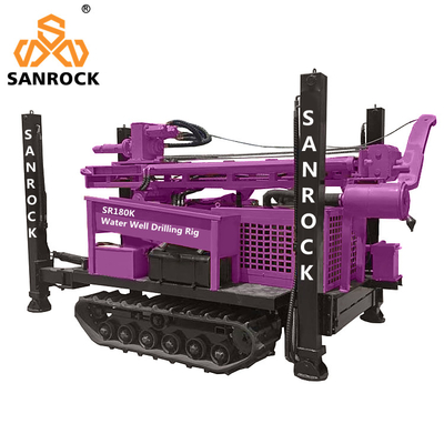 180m Drilling Depth Hydraulic Water Well Drill Rig with High Drilling Efficiency