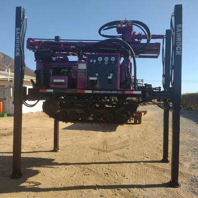 Crawler Well Drilling Equipment Hydraulic Borehole 76KW Diesel Water Well Drilling Rig