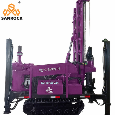 Crawler Water Well Drilling Rig Hydraulic Borehole 250m Deep Water Drilling Machine