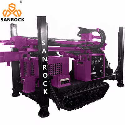 Hydraulic Borehole Drilling Machine Yunnei Engine Crawler Water Well Drilling Rig 4800 KG