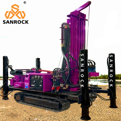 180m Depth Well Drilling Rig Crawler Mounted Rotary Drill Rig for Drilling Diameter 140-254mm