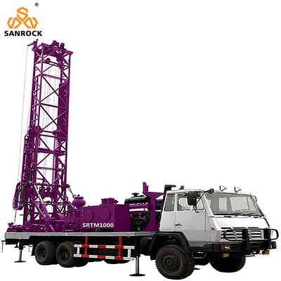 Truck Mounted Deep Water Well Drill Rig With Mud Pump 1000m
