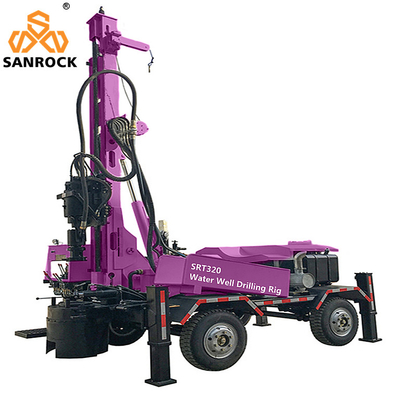 Portable Water Drilling Machine Small Hydraulic Trailer Mounted Water Well Drilling Rig