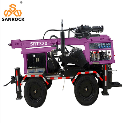 Trailer Mounted Water Well Drilling Rig Machine 260m Deep Water Drilling Rig
