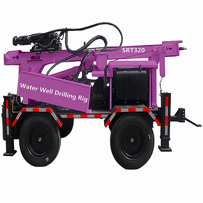 Portable Water Drilling Machine Small Hydraulic Trailer Mounted Water Well Drilling Rig