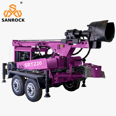Portable Hydraulic Water Well Drilling Machine Trailer Mounted Water Well Drilling Rig