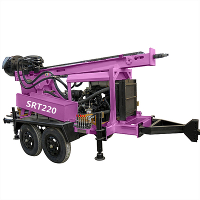 200m Deep Water Well Drilling Equipment Small Trailer Mounted Water Well Drill Machine