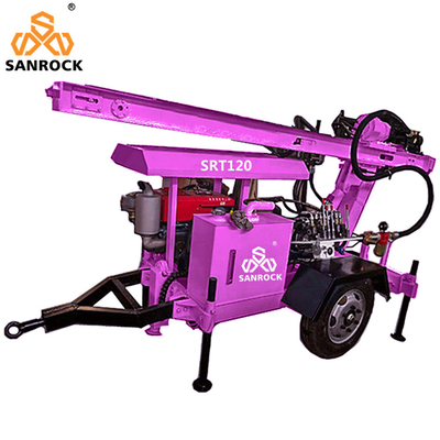 Portable Water Drilling Rigs Hydraulic Borehole Trailer Mounted Water Well Drilling Machine