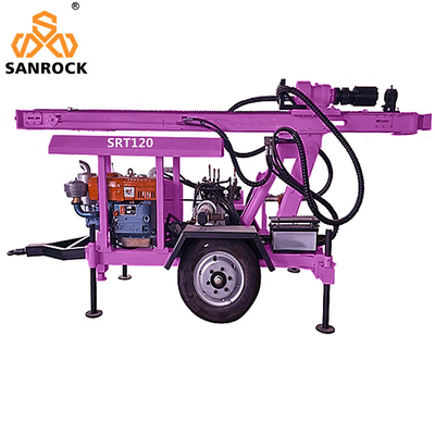 Trailer Mounted Water Well Drilling Machine Portable Hydraulic Water Well Drilling Rig