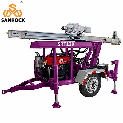 Portable Water Drilling Rigs Hydraulic Borehole Trailer Mounted Water Well Drilling Machine