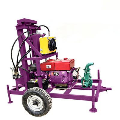 Small Trailer Mounted Water Well Drilling Rig Portable Hydraulic Water Well Drilling Machine