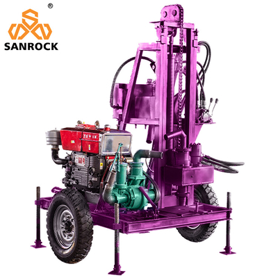 Portable Water Well Drilling Rigs Bore Hole 120m Deep Water Drilling Rig Machine