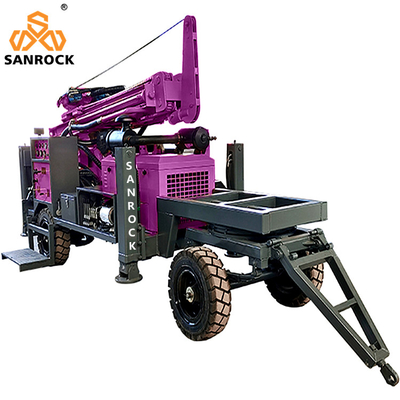 Portable Water Well Drilling Rig Machine with 3300mm One Push Length and Hydraulic System