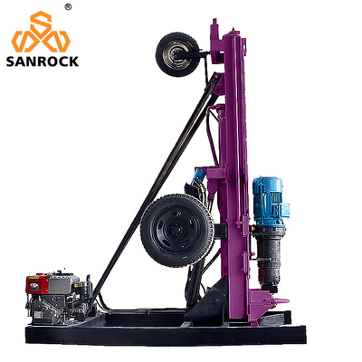 Hydraulic Bore Hole Rock Drilling Rig 50m Depth Mining Pneumatic Portable Drilling Rig