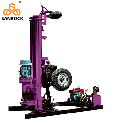 Hydraulic Bore Hole Rock Drilling Rig 50m Depth Mining Pneumatic Portable Drilling Rig