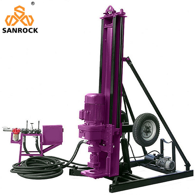 Hydraulic Bore Hole Rock Drilling Rig 50m Depth Mining Pneumatic Portable Drilling Rig