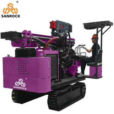 Crawler Screw Pile Driver Hydraulic Ramming Machine Groundwork Solar Pile Driving Rig