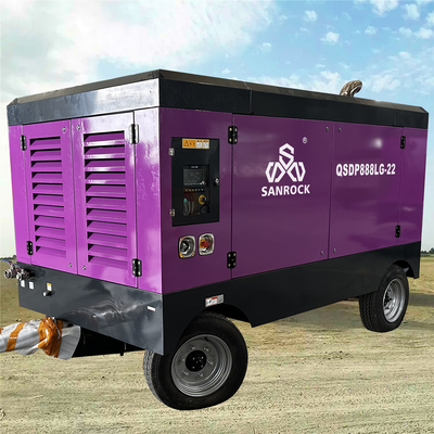 Portable Diesel Screw Air Compressor Machine High Pressure Mining