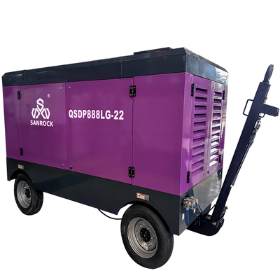 Portable Diesel Screw Air Compressor Machine High Pressure Mining