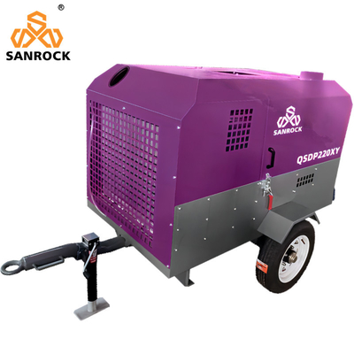 Mining Diesel Screw Air Compressor With Wheels Rotary Screw Air Compressor Machine