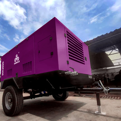 Mini Screw Air Compressor Machine Portable Mining Diesel Engine Screw Air Compressor