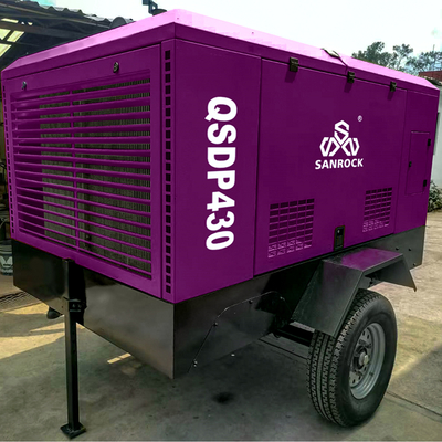 Mini Screw Air Compressor Machine Portable Mining Diesel Engine Screw Air Compressor