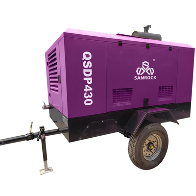 Mini Screw Air Compressor Machine Portable Mining Diesel Engine Screw Air Compressor