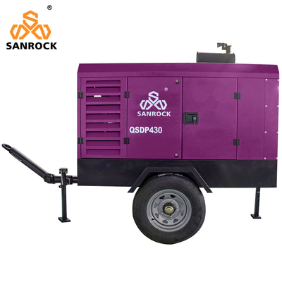 Mini Screw Air Compressor Machine Portable Mining Diesel Engine Screw Air Compressor