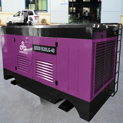 Diesel Screw Air Compressor Machine High Pressure 40 Bar For Water Well