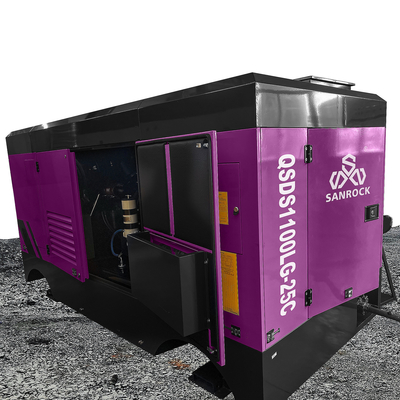 High Pressure Diesel Driven Mining Screw Air Compressor Machine