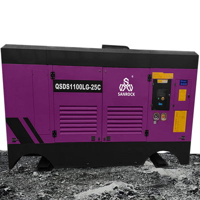 High Pressure Diesel Driven Mining Screw Air Compressor Machine