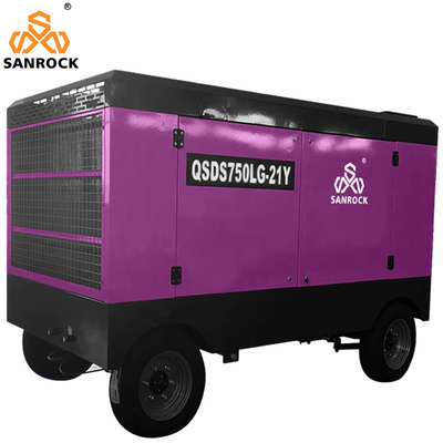 High Pressure Diesel Screw Air Compressor Machine Portable