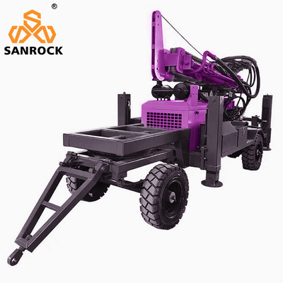 Portable Water Well Drilling Rig Machine with 3300mm One Push Length and Hydraulic System