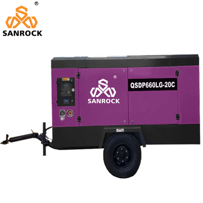 High Pressure Portable Screw Air Compressor for Mining Applications