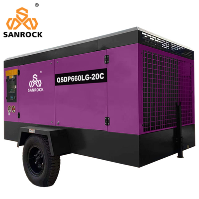 High Pressure Portable Screw Air Compressor for Mining Applications
