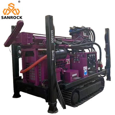 2.5km/h Travelling Speed Hydraulic Water Well Drilling Rig with BW160/10 Mud Pump