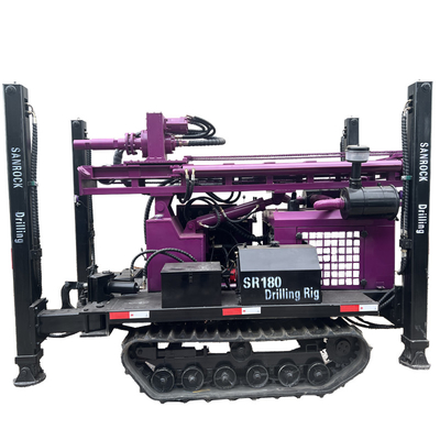 2.5km/h Travelling Speed Hydraulic Water Well Drilling Rig with BW160/10 Mud Pump