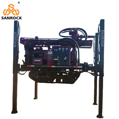 2.5km/h Travelling Speed Hydraulic Water Well Drilling Rig with BW160/10 Mud Pump