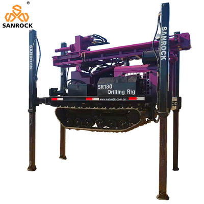 Drilling Depth 180m Water Well Drill Rig Crawler Borehole Drilling Machine