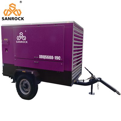 G2*1 G3/4*1 Outlet Valve Mining Rotary Screw Air Compressor with Cummins Diesel Engine